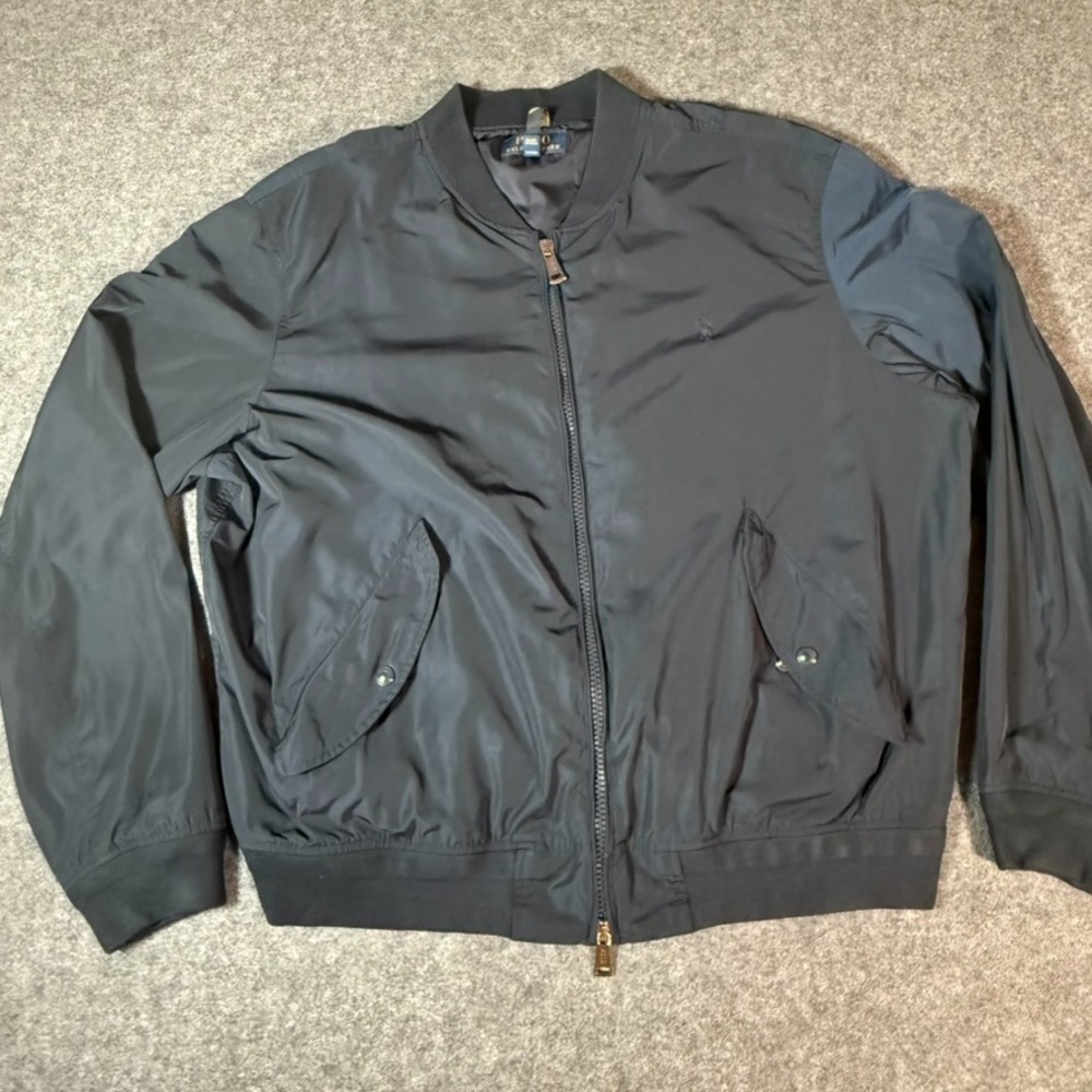 Polo Ralph‎ Lauren Men's Navy Bi Swing Bomber Jacket Lightweight Full Zip Sz XXL